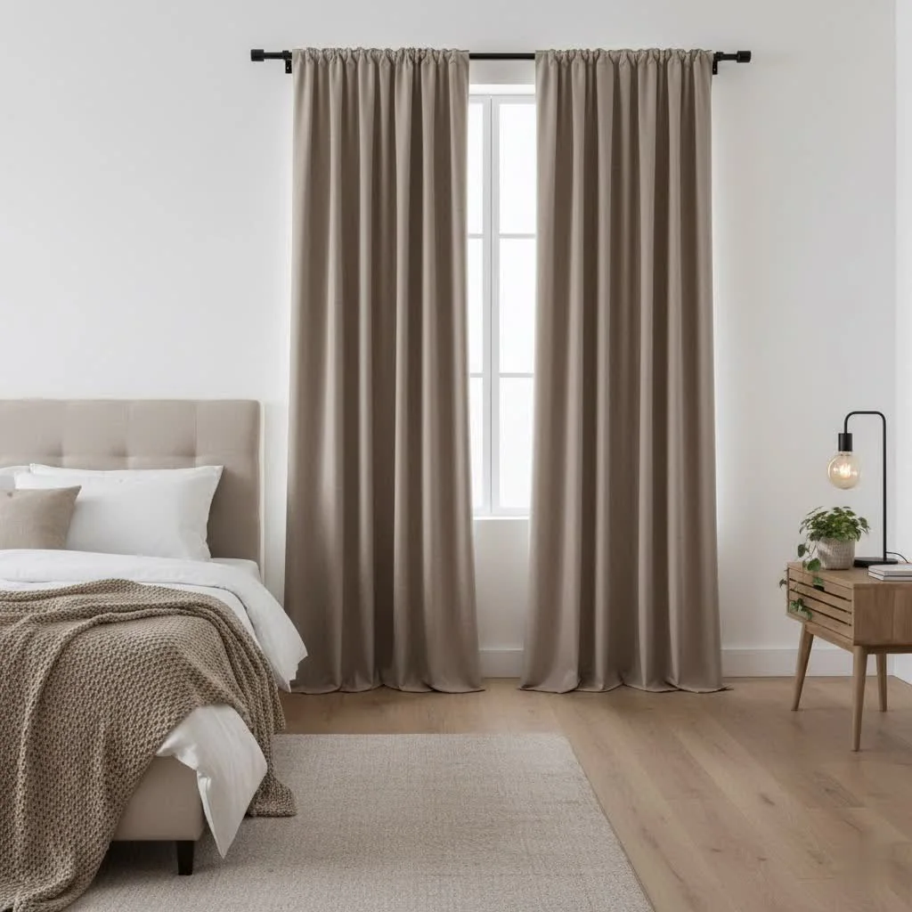 Bohemian blackout curtains with intricate patterns