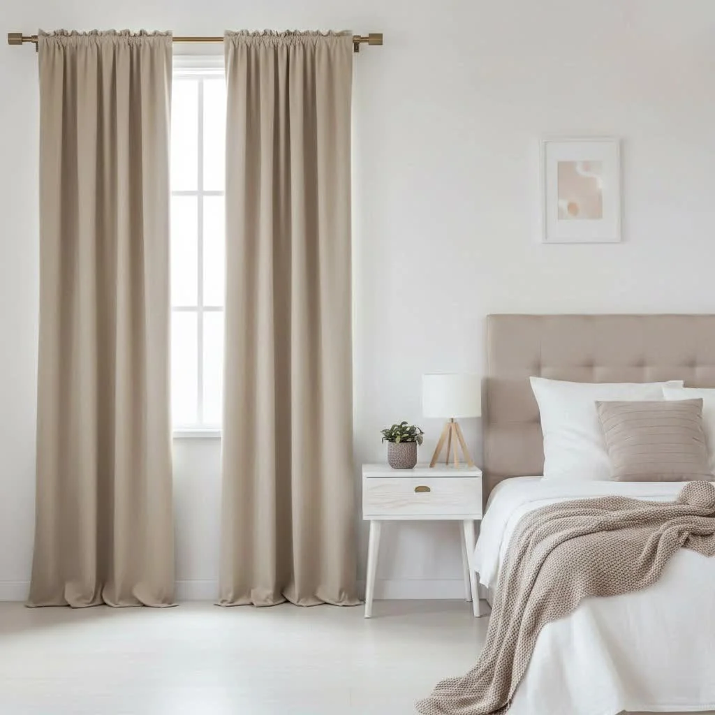 Blue blackout curtains improve your space and sleep
